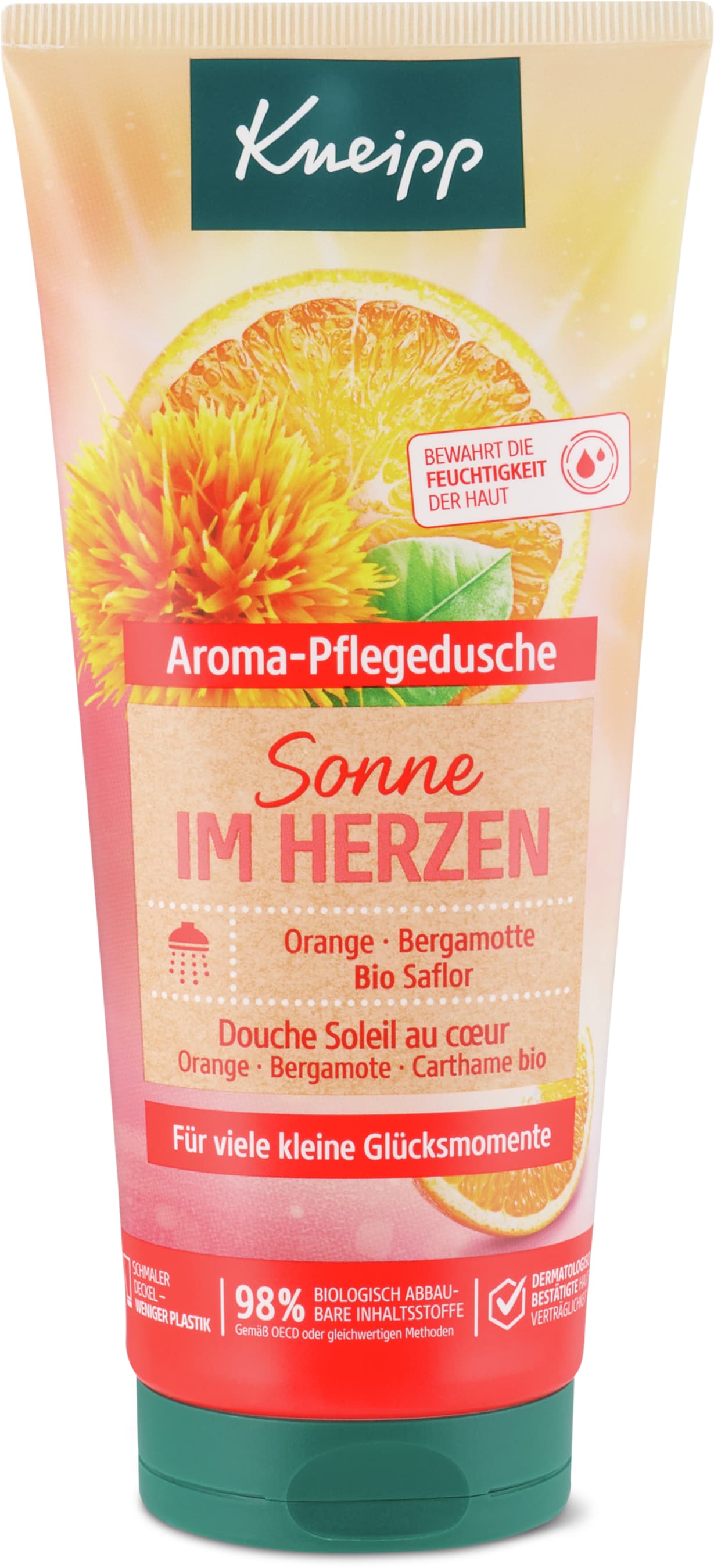 Kneipp Douche Soleil au cœur Orange, bergamote et carthame 200ml